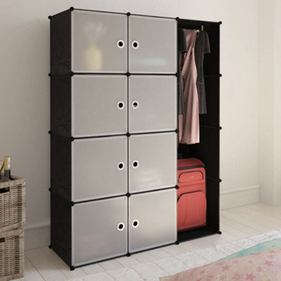Berkfield Modular Cabinet 9 Compartments 37X115X150 Cm Black And White - image 1