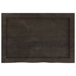 Berkfield Table Top Dark Brown 60X40X(2-4) Cm Treated Solid Wood Oak - thumbnail 4