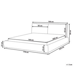 Beliani Bed Corduroy Vinay 160 X 200 Cm (Eu King Size) Olive Green - thumbnail 3