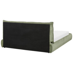 Beliani Bed Corduroy Vinay 160 X 200 Cm (Eu King Size) Olive Green - thumbnail 7