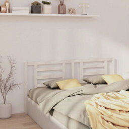 Walplus Bed Headboard White 206X4X100 Cm Solid Pine Wood - thumbnail 1