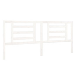 Walplus Bed Headboard White 206X4X100 Cm Solid Pine Wood - thumbnail 2
