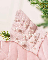Werchristmas Pink Pearl Artificial Poinsettia Flower, 30 Cm - thumbnail 5