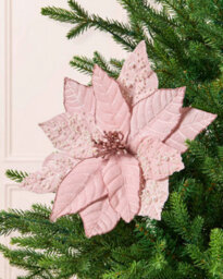 Werchristmas Pink Pearl Artificial Poinsettia Flower, 30 Cm - thumbnail 2