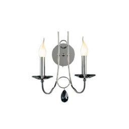Luminosa Lighting Luminosa Danya Wall Lamp 2 Light E14 Polished Chrome/crystal - thumbnail 1
