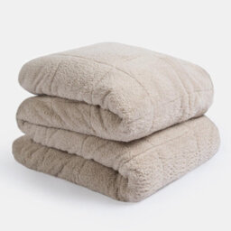 Ohs Teddy Fleece 10Kg Weighted Blanket Sensory Sleep Therapy - 150 X 200Cm - Natural - thumbnail 4