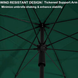 Vivo 2M Outdoor Garden Parasols Umbrella With Crank Handle Tilting Sunshade Uv 30+ - Green - thumbnail 5