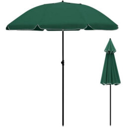 Vivo 2M Outdoor Garden Parasols Umbrella With Crank Handle Tilting Sunshade Uv 30+ - Green - thumbnail 1