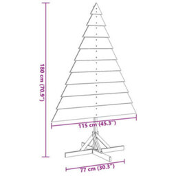 Berkfield Wooden Christmas Tree For Decoration 180 Cm Solid Wood - thumbnail 8