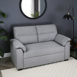 Tivoli  2 Seater Pull Out Sofa Bed In Soft Woven Fabric Oatmeal - thumbnail 1