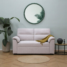 Tivoli  2 Seater Pull Out Sofa Bed In Soft Woven Fabric Oatmeal - thumbnail 2