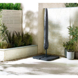 Furniturebox Uk Cantilever Grey Square Outdoor Parasol & Base With 360 Degree Rotation - thumbnail 3
