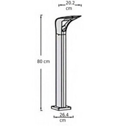CGC Lighting Diana - Cgc Dark Grey Curved Outdoor Led Post Light - thumbnail 4