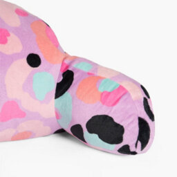 OHS Leopard Print Kids Cuddle Cushion Fleece Reading Pillow, Lilac Purple - thumbnail 5