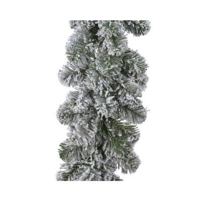 Kaemingk Imperial Snowy Garland Green/white (270Cm X 20Cm)
