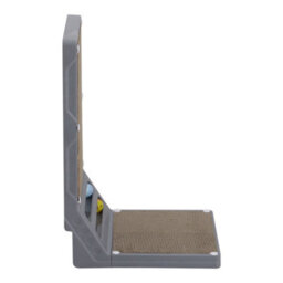 Thehotsale Corrugated L-Shaped Cat Scratcher With Toys 25Cm(W) X 40Cm(D) X 60Cm(H) - thumbnail 6