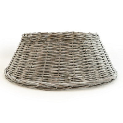 Candlelight 60Cm Grey Wicker Tree Skirt Decorative - image 1