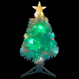 Berkfield Artificial Christmas Tree With Led White 64 Cm Fibre Optic - thumbnail 5