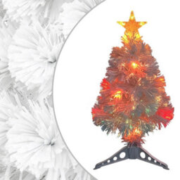 Berkfield Artificial Christmas Tree With Led White 64 Cm Fibre Optic - thumbnail 1