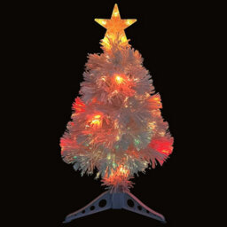 Berkfield Artificial Christmas Tree With Led White 64 Cm Fibre Optic - thumbnail 3