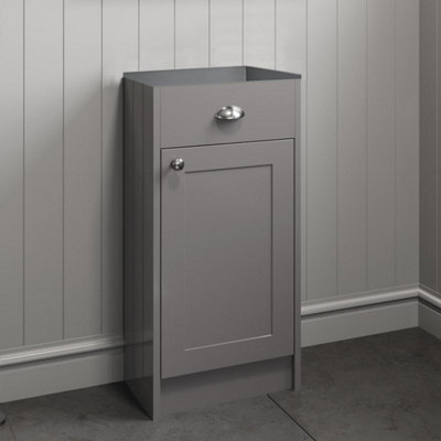 Affine 400mm Bathroom Vanity Unit Storage Cabinet Furniture Grey Traditional Flat Pack - image 1