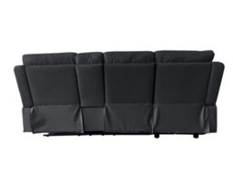 DS Living Sorento Recline Left Hand Corner Leather 3 Seater Sofa In Black Or Grey - thumbnail 4