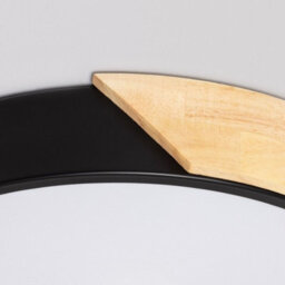 UKEW Modern Led Ceiling & Wall Light Fixture 36W Black & Wood Finish - thumbnail 3