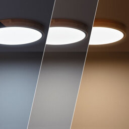 UKEW Modern Led Ceiling & Wall Light Fixture 36W Black & Wood Finish - thumbnail 4