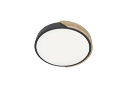 UKEW Modern Led Ceiling & Wall Light Fixture 36W Black & Wood Finish - thumbnail 5