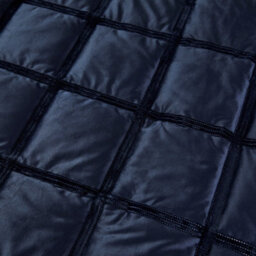 Soirée Brighton Square Navy Soft Velvet Box Stitched Duvet Cover Set - thumbnail 4