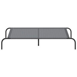 Vidaxl Elevated Dog Bed Grey 130X80X20 Cm Textilene And Steel - thumbnail 4