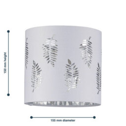 First Choice Lighting Set Of 2 Fern - White Cut Out 15.5Cm Table Lamp Shades - thumbnail 5
