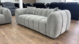 Stratus Interiors Venice Chunky Panel Sofa Plush, Stylish & Durable Living Room Sofa - Silver - 3 Seater - thumbnail 3