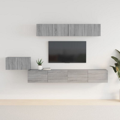 Berkfield 5 Piece Tv Cabinet Set Grey Sonoma Engineered Wood - image 1
