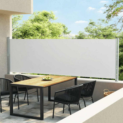 Walplus Patio Retractable Side Awning Garden Sun Shade Canopy Gazebo For Back Door, Porch, Patio 140X600 Cm Cream - image 1