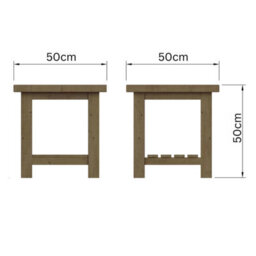 Fwstyle Solid Pine Lamp Side Table - thumbnail 4