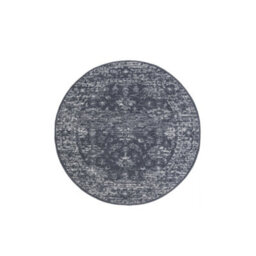 Melrose Colorama Traditional Design Charcoal Area Circular Round Rug 120X120Cm - thumbnail 5