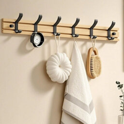 6 Hooks Over The Door Hanger Clothes Coat Jacket Rack Towel Wall Holder Storage - thumbnail 3