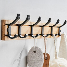 6 Hooks Over The Door Hanger Clothes Coat Jacket Rack Towel Wall Holder Storage - thumbnail 1