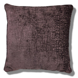 Homespace Direct Ltd Belmont Cushions With Covers Set Of 2 Chenille Texture Filled Square Cushion Decorative 55X55Cm Aubergine - thumbnail 3
