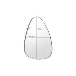 Sweeek - Organic Metal Mirror Harvey Black 64X3X45.5 Cm - thumbnail 7
