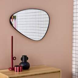 Sweeek - Organic Metal Mirror Harvey Black 64X3X45.5 Cm - thumbnail 2
