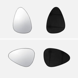 Sweeek - Organic Metal Mirror Harvey Black 64X3X45.5 Cm - thumbnail 5