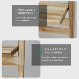 4Tier Folding Ladder Shelf Storage Shelving Wooden Bookcase Plant Display Ladder - thumbnail 6
