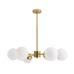 Living And Home Gold 6-Head Modern Sputnik Chandelier Pendant Light - thumbnail 3