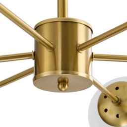 Living And Home Gold 6-Head Modern Sputnik Chandelier Pendant Light - thumbnail 6