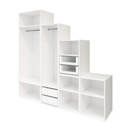 GoodHome Atomia Freestanding White Chipboard Wardrobe, Clothing & Shoes Organiser (H)2250mm (W)750mm (D)580mm - thumbnail 2