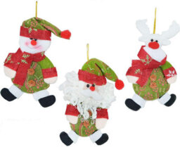 Shatchi 3 Handmade Novelty Christmas Tree Hanging Xmas Home Decor Stocking Fillers - thumbnail 1