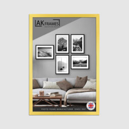 "AK Frames Sleek 24X16"" Gold Thin Modern Picture Frame - Slim And Design For Posters, Prints And Photos - Elegant Wall Frame Decor" - thumbnail 1