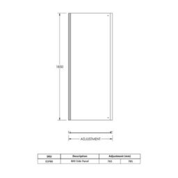 Royal Bathrooms Venice 1000 X 800mm Brushed Brass Sliding Door Shower Enclosure With Black Stone Shower Tray & Side Panel 6mm Tempered Glass - thumbnail 8